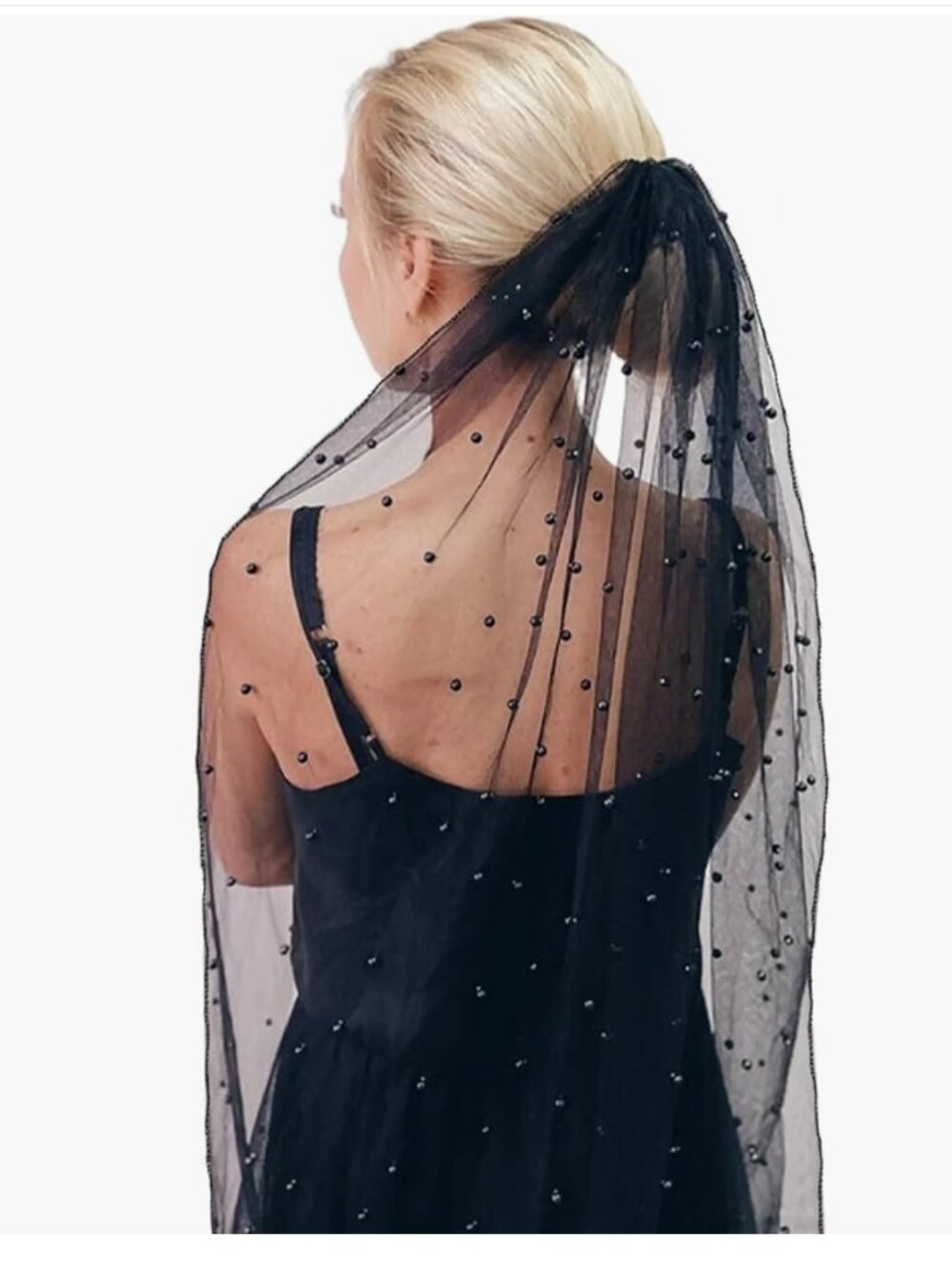 Black Pearl Veil 1 Tier